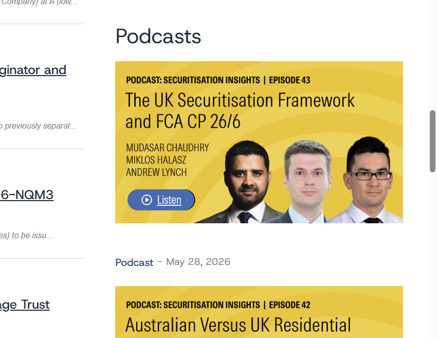 DBRS Morningstar podcast player interface showing financial insights audio content
